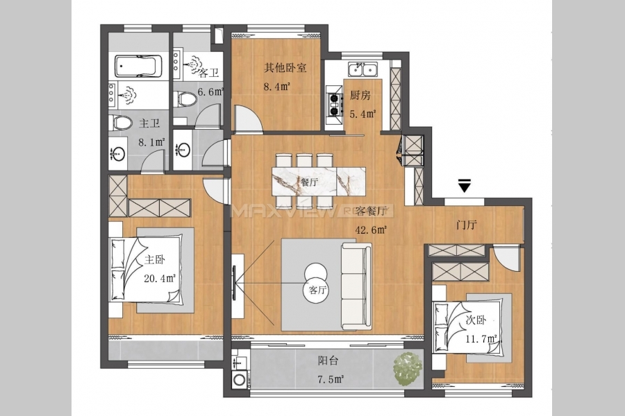 New Park Mansion&nbsp;3bedroom&nbsp;143sqm&nbsp;&yen;12,500&nbsp;18145